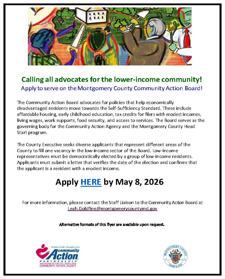 English Community Action Board Recruitment Flyer 